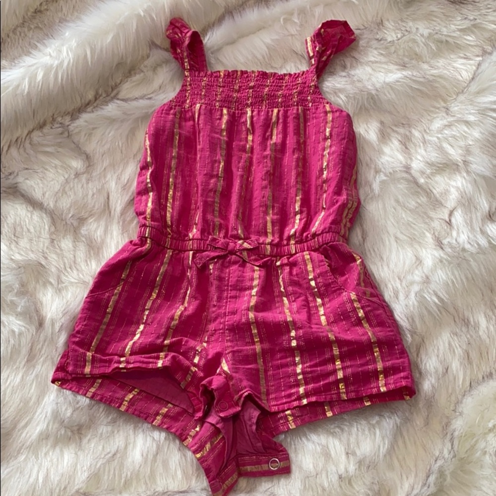 Cat & Jack Pink and Gold sleeveless romper
